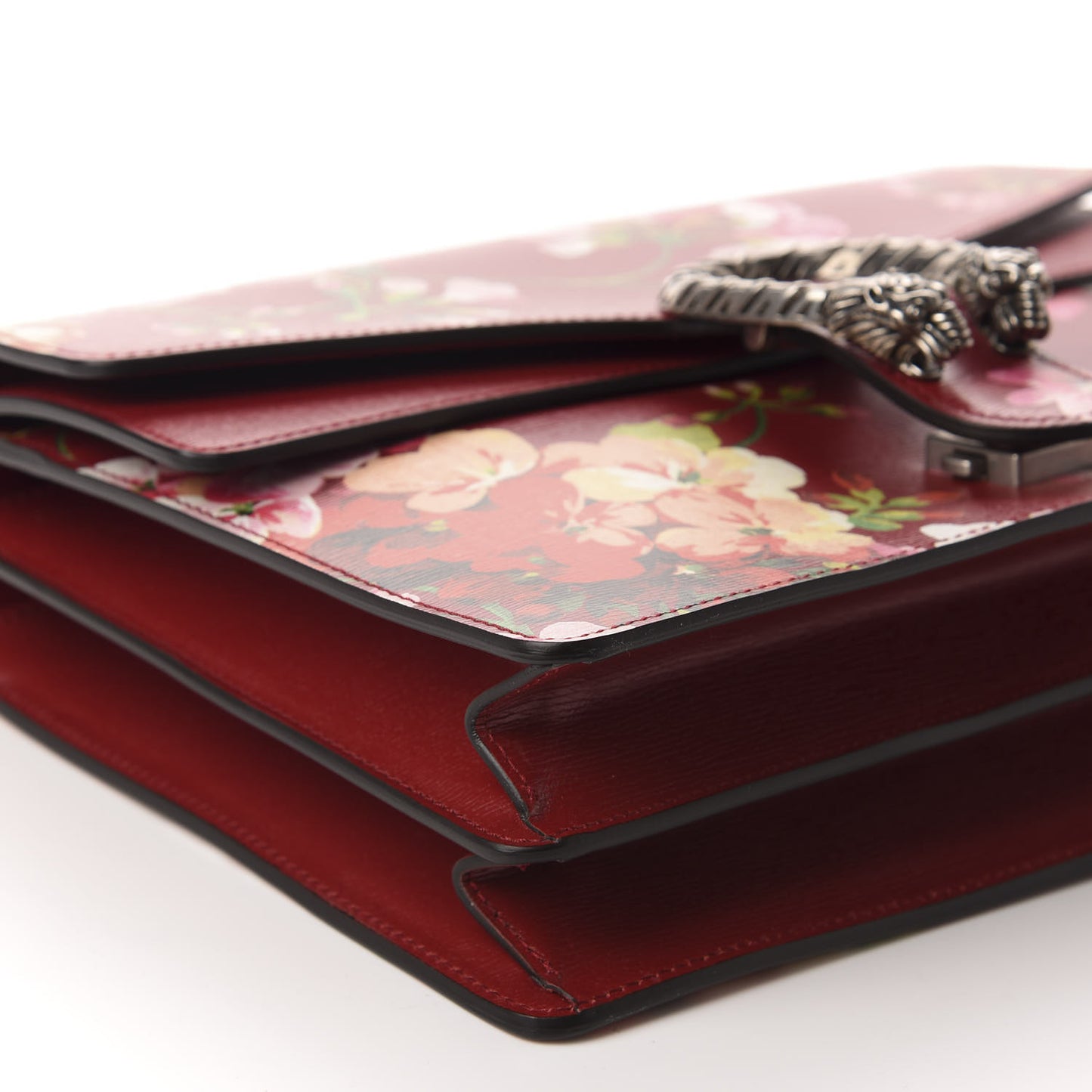 Calfskin Blooms Print Medium Dionysus Shoulder Bag Romantic Cherry Multicolor