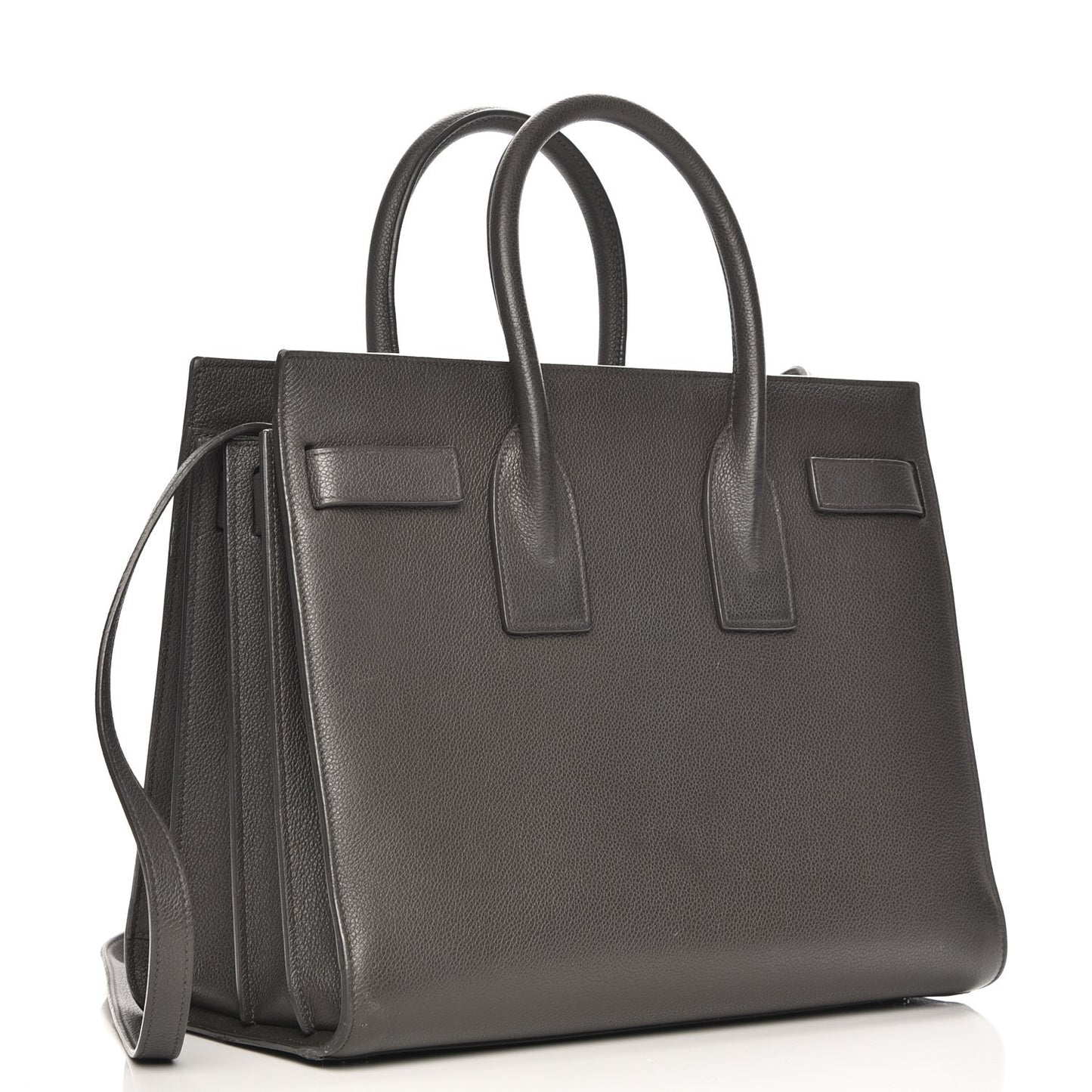 Grained Calfskin Small Sac De Jour Coal