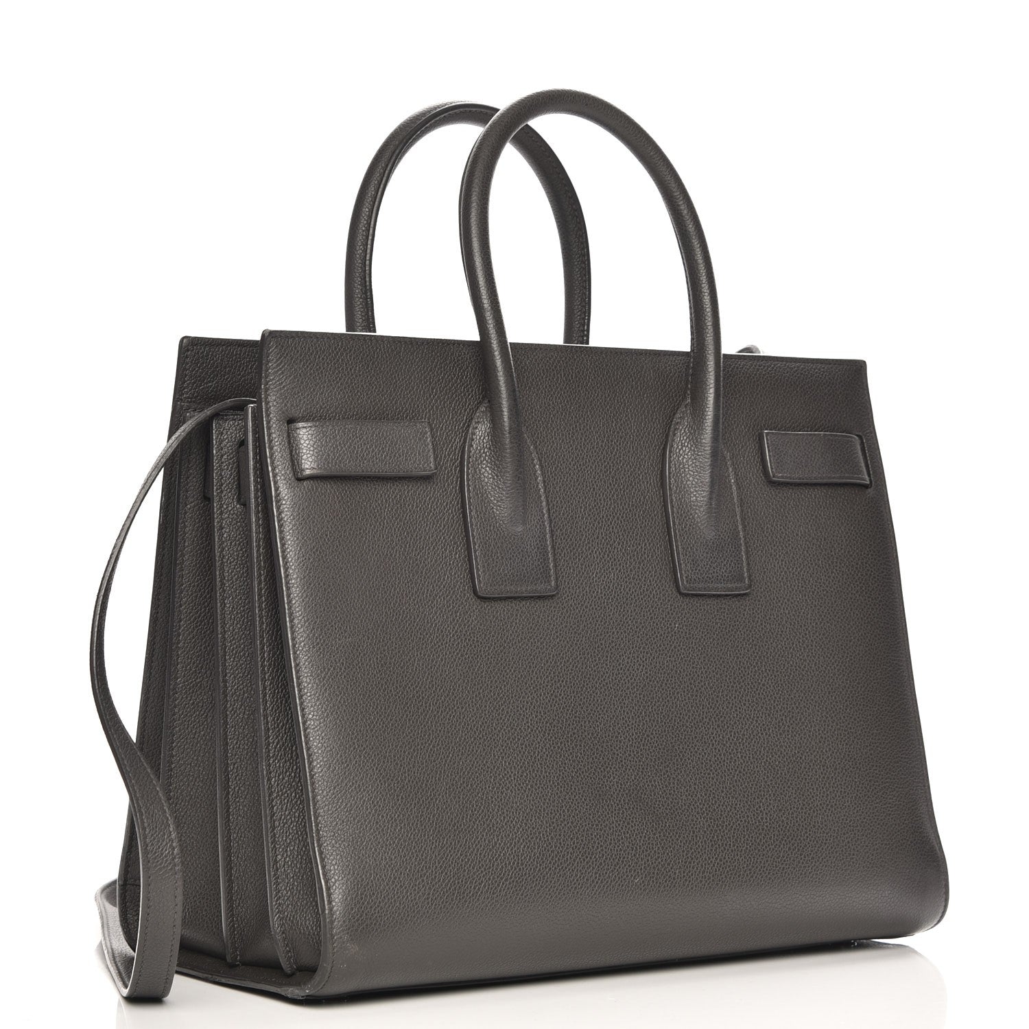 Saint Laurent Grained Calfskin Small Sac De Jour Coal 4 of 11