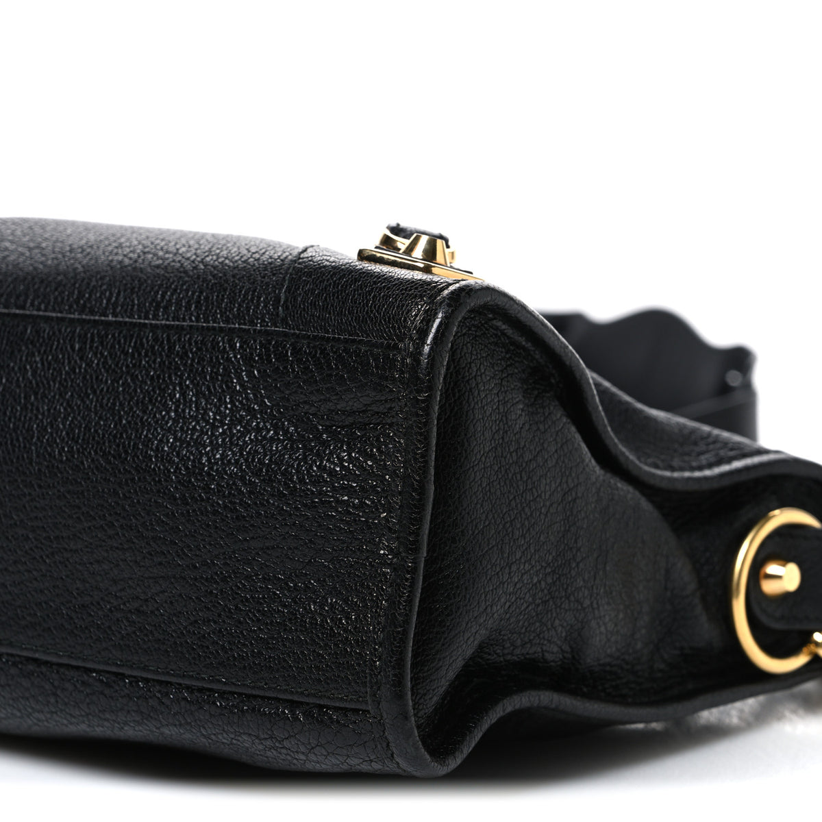 Chevre Gold Metallic Edge Hardware S City Black