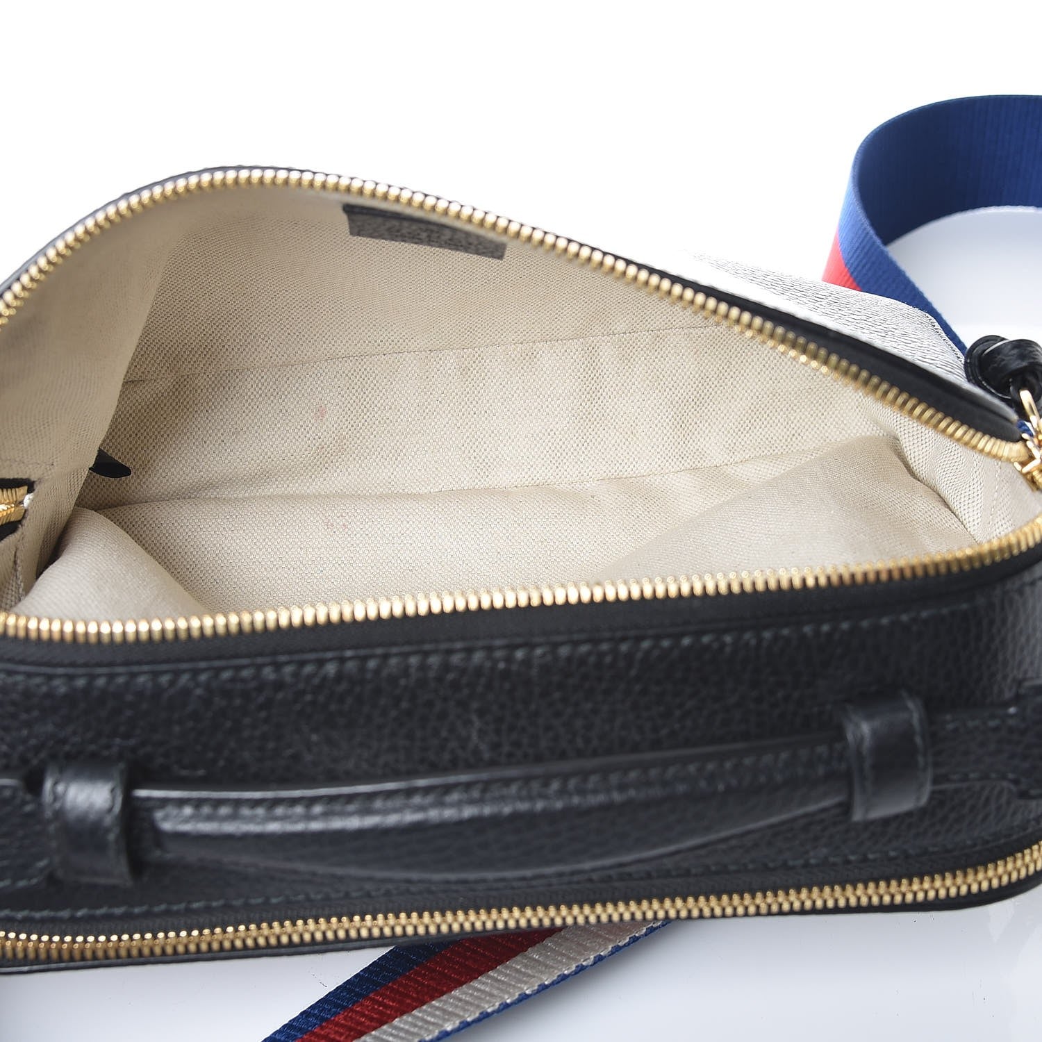 Gucci Grained Calfskin Sylvie Web Kingsnake Small Camera Bag Black Multicolor 6 of 8