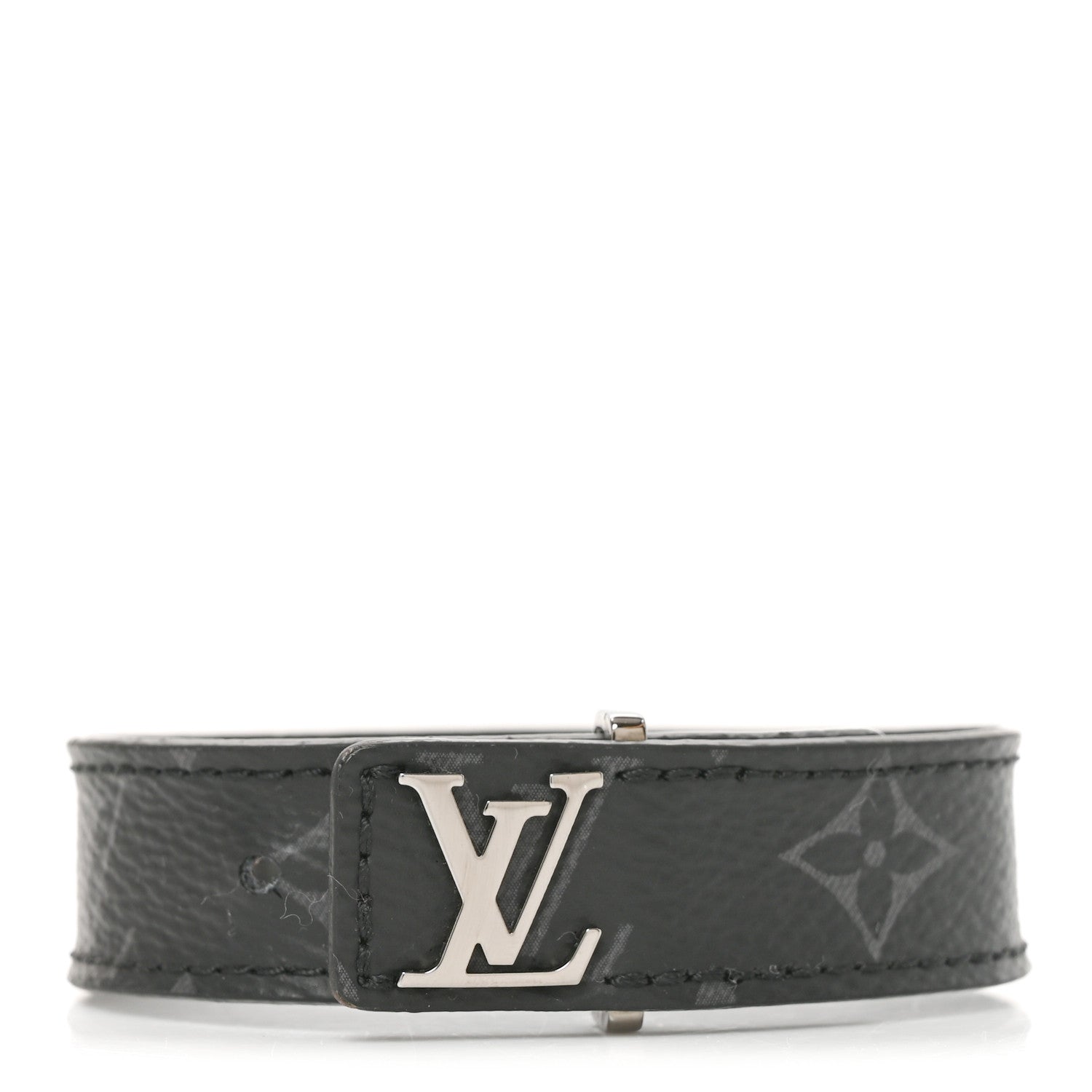 Louis Vuitton Monogram Eclipse LV Slim Bracelet 19 1 of 4