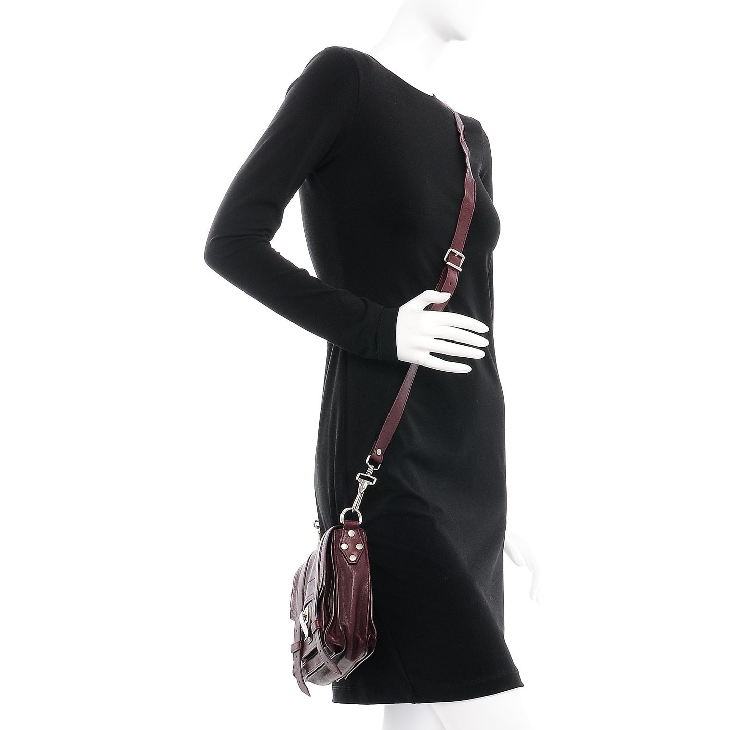 Lambskin PS1 Pouch Messenger Oxblood
