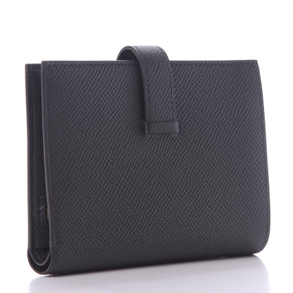 Hermes Epsom Bearn Compact Wallet Black 3 of 11