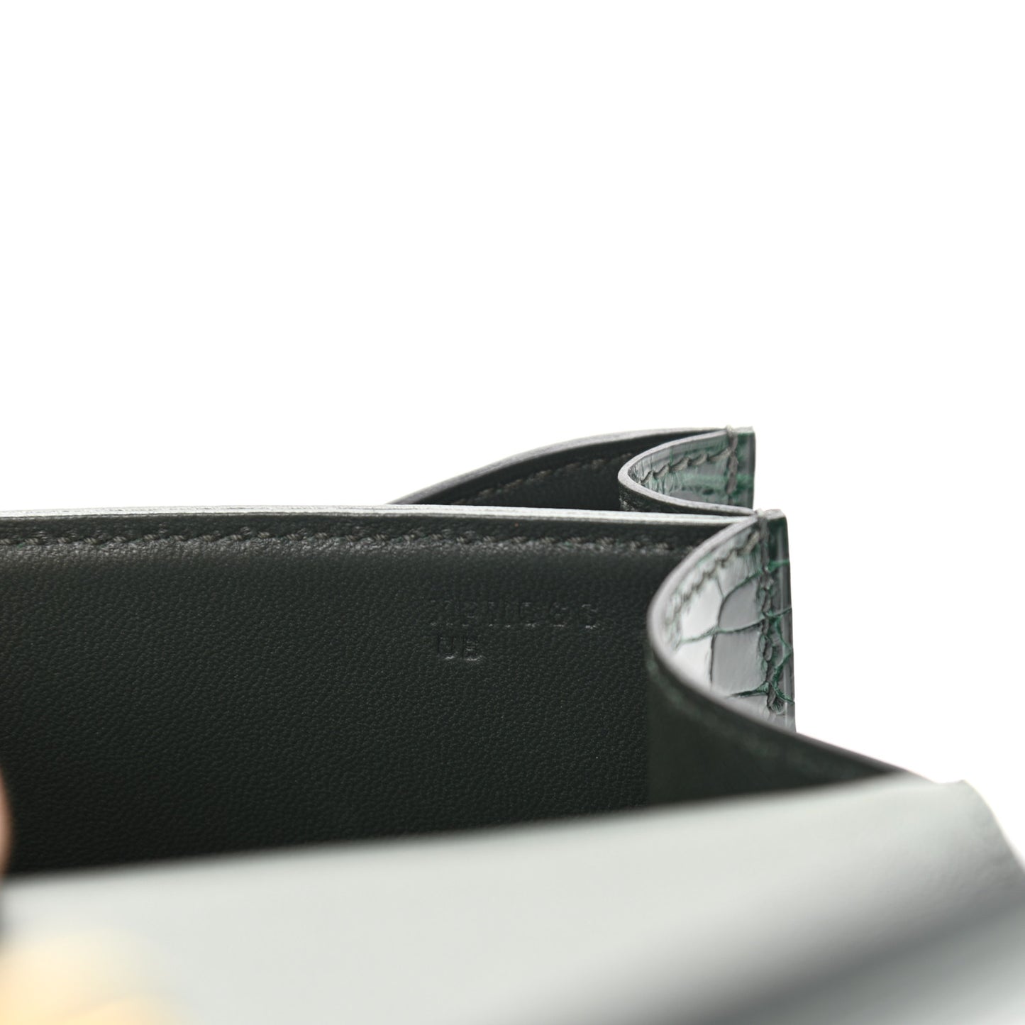 Shiny Alligator Constance 18 Vert Fonce