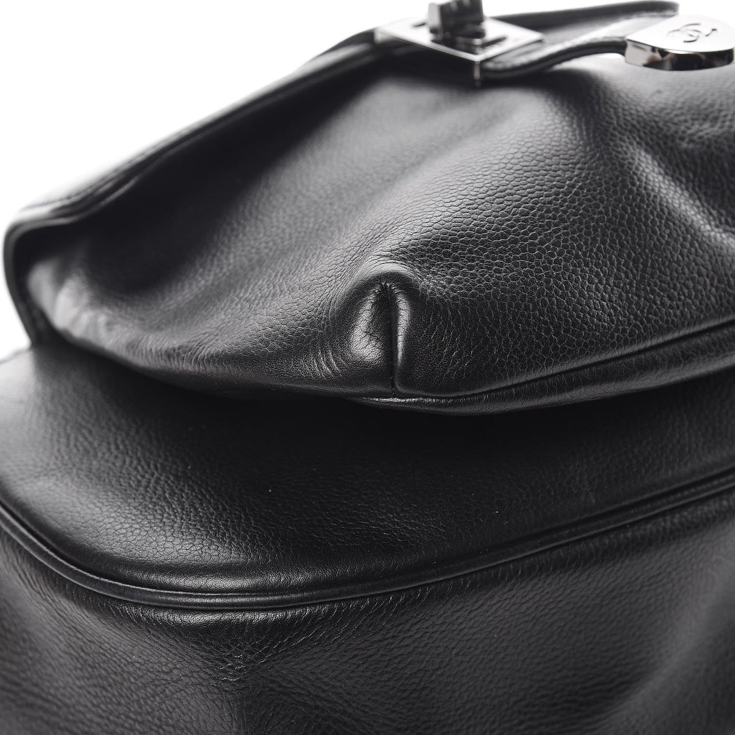Calfskin Mademoiselle Shoulder Bag Black