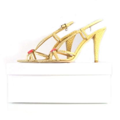 Christian Dior Leather Piedra Sandals 39 Beige 3 of 9