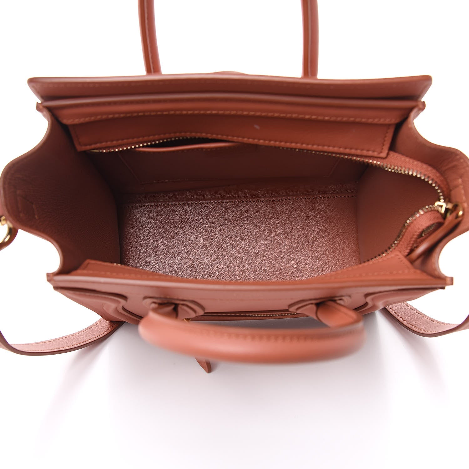 Celine Smooth Calfskin Nano Luggage Terracotta 5 of 13