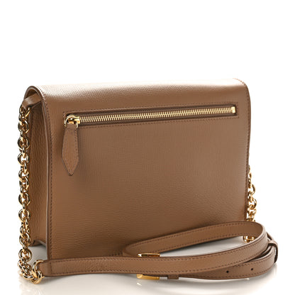 Burberry Derby Calfskin House Check Small Macken Crossbody Bag Camel 3 of 8