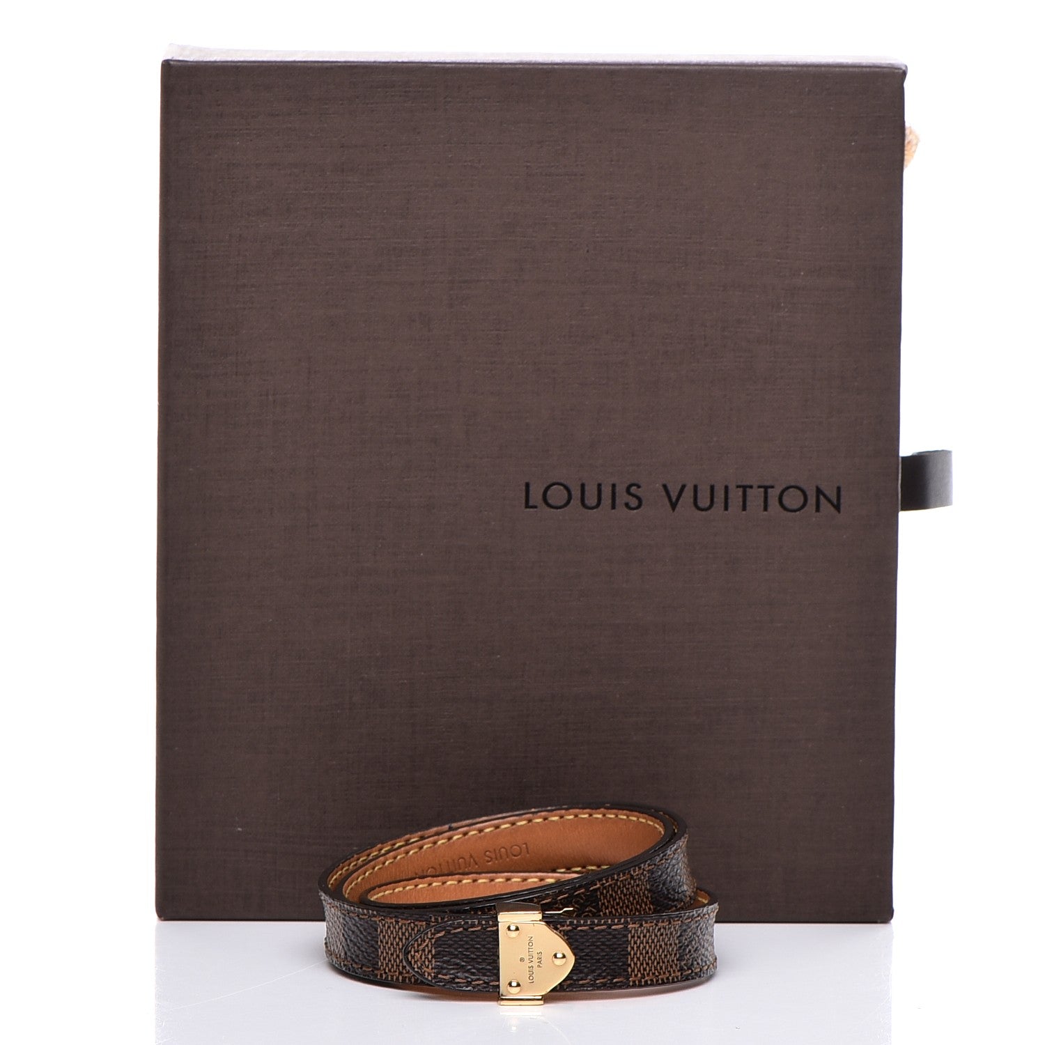 Louis Vuitton Damier Ebene Box It Bracelet 17 8 of 8