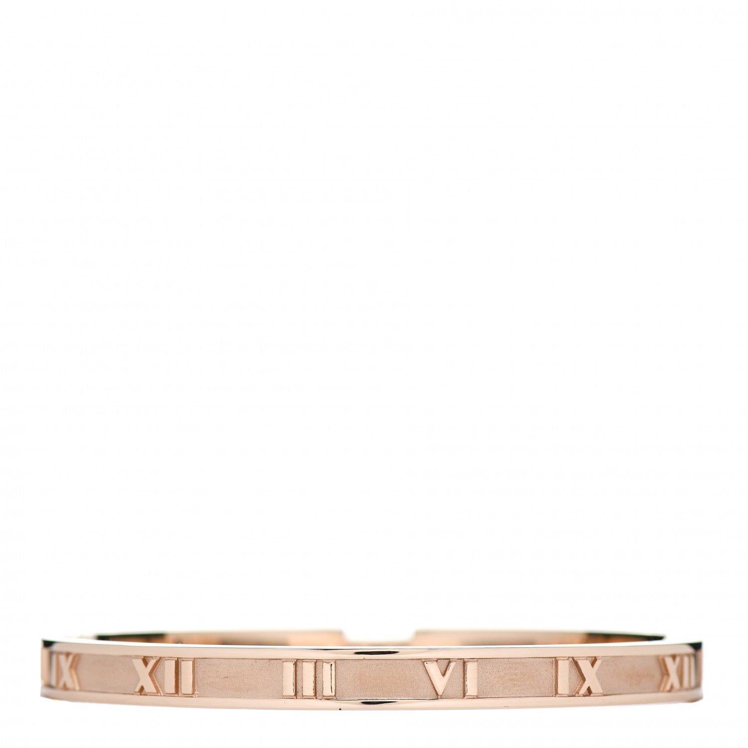 Tiffany 18K Rose Gold Diamond Atlas Closed Hinged Bangle Bracelet 3 of 5