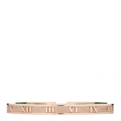 Tiffany 18K Rose Gold Diamond Atlas Closed Hinged Bangle Bracelet 3 of 5
