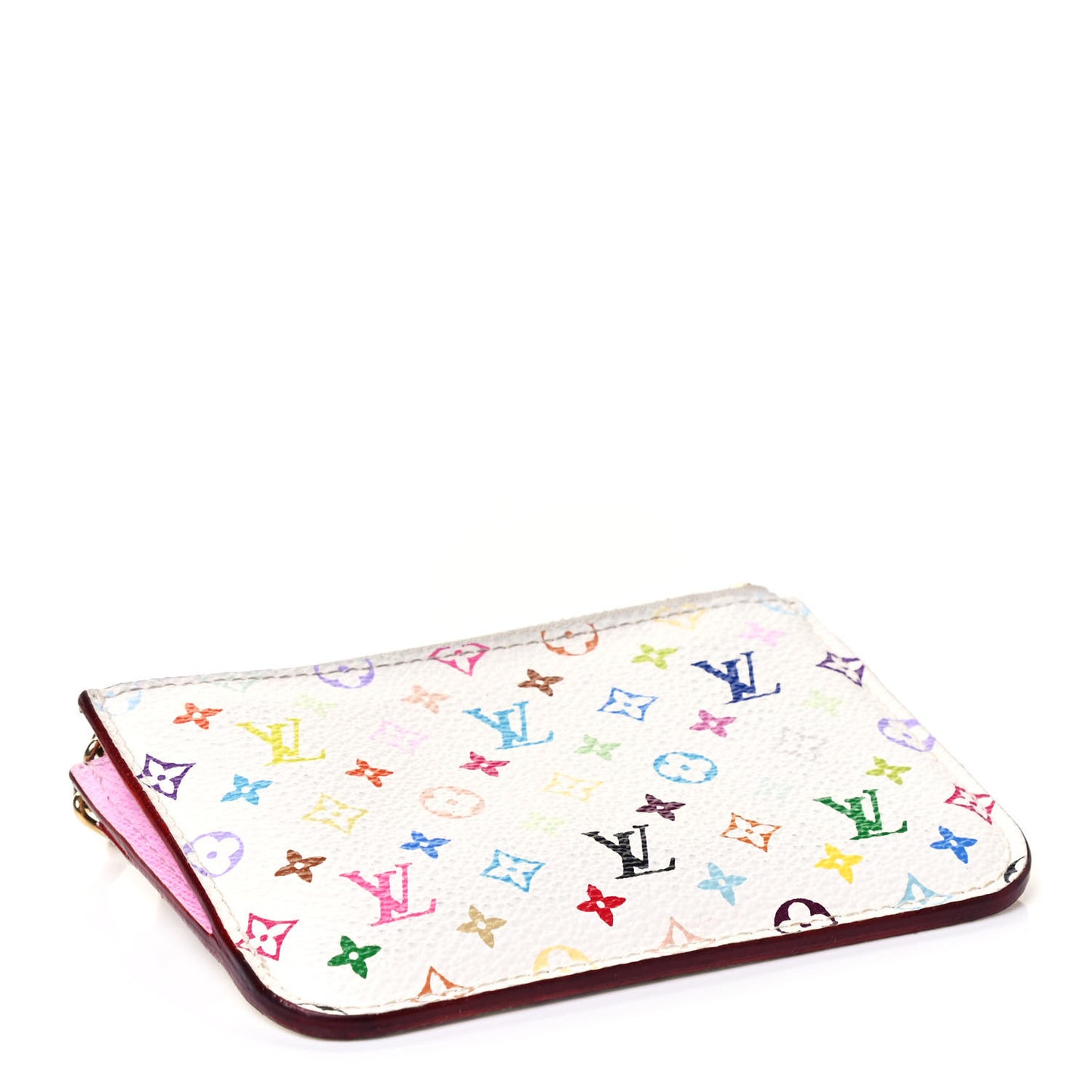 Monogram Multicolor Key Pouch White Litchi