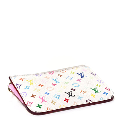 Louis Vuitton Monogram Multicolor Key Pouch White Litchi 3 of 4