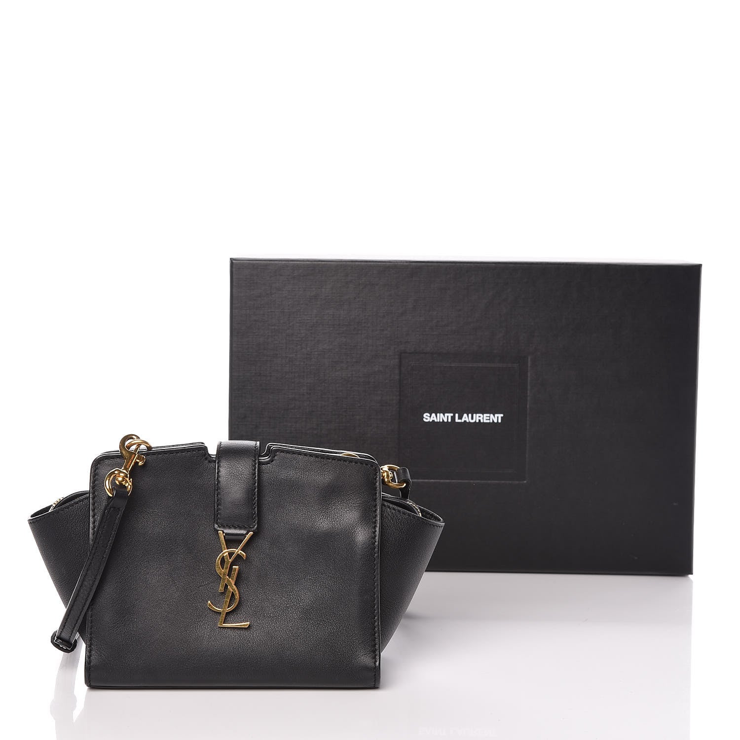 Saint Laurent Calfskin Monogram Toy Cabas Black 10 of 10
