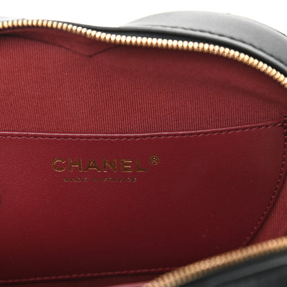 Chanel Lambskin Quilted CC In Love Heart Bag Black 6 of 11