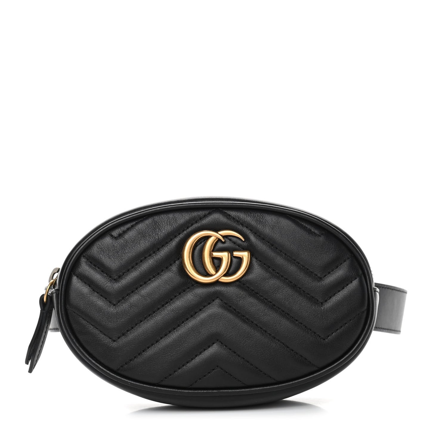 Calfskin Matelasse GG Marmont Belt Bag 85 34 Black