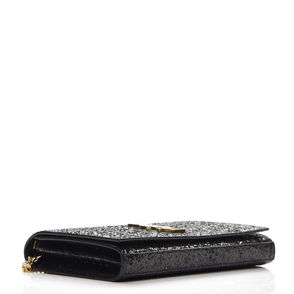 Saint Laurent Glitter Galactica Monogram Chain Wallet 4 of 7