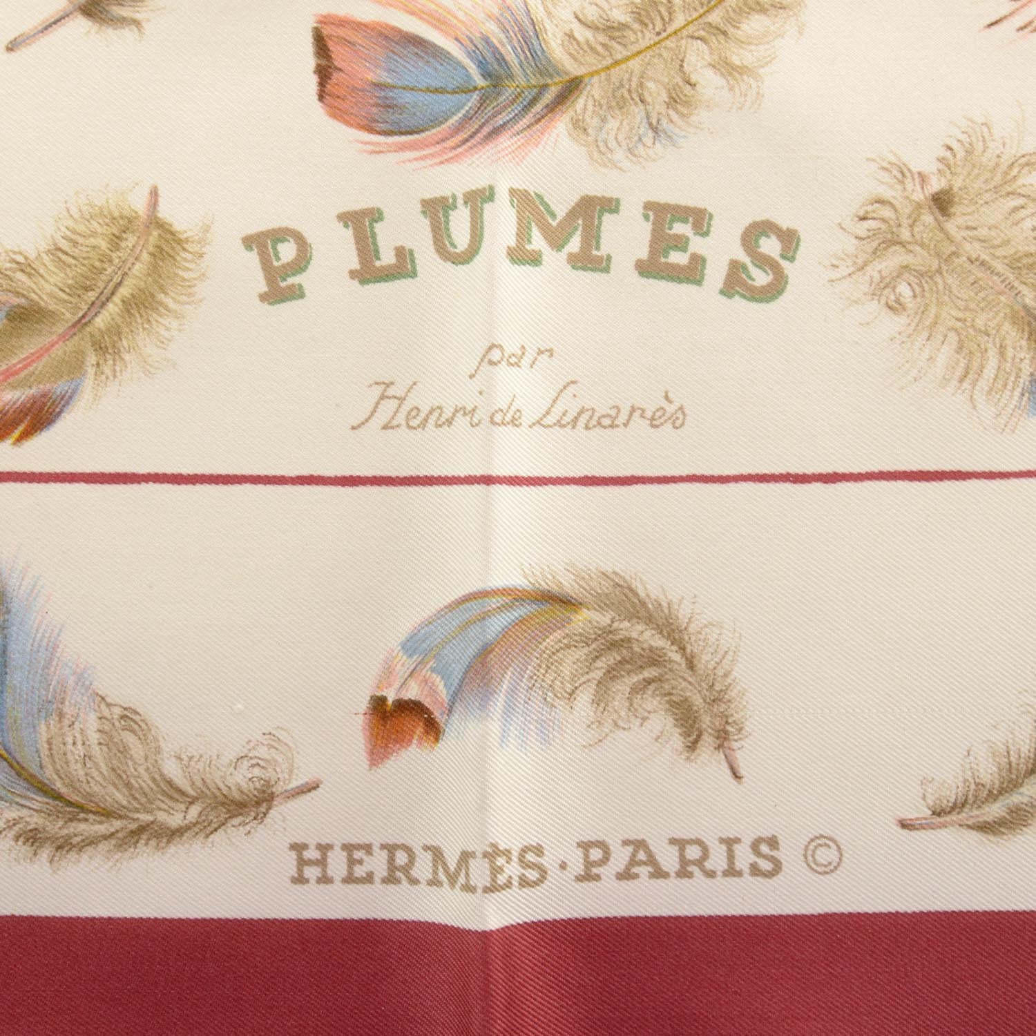 エルメス プチカレ PLUMES（Henri de Linares）スカーフ Hermes Scarf 