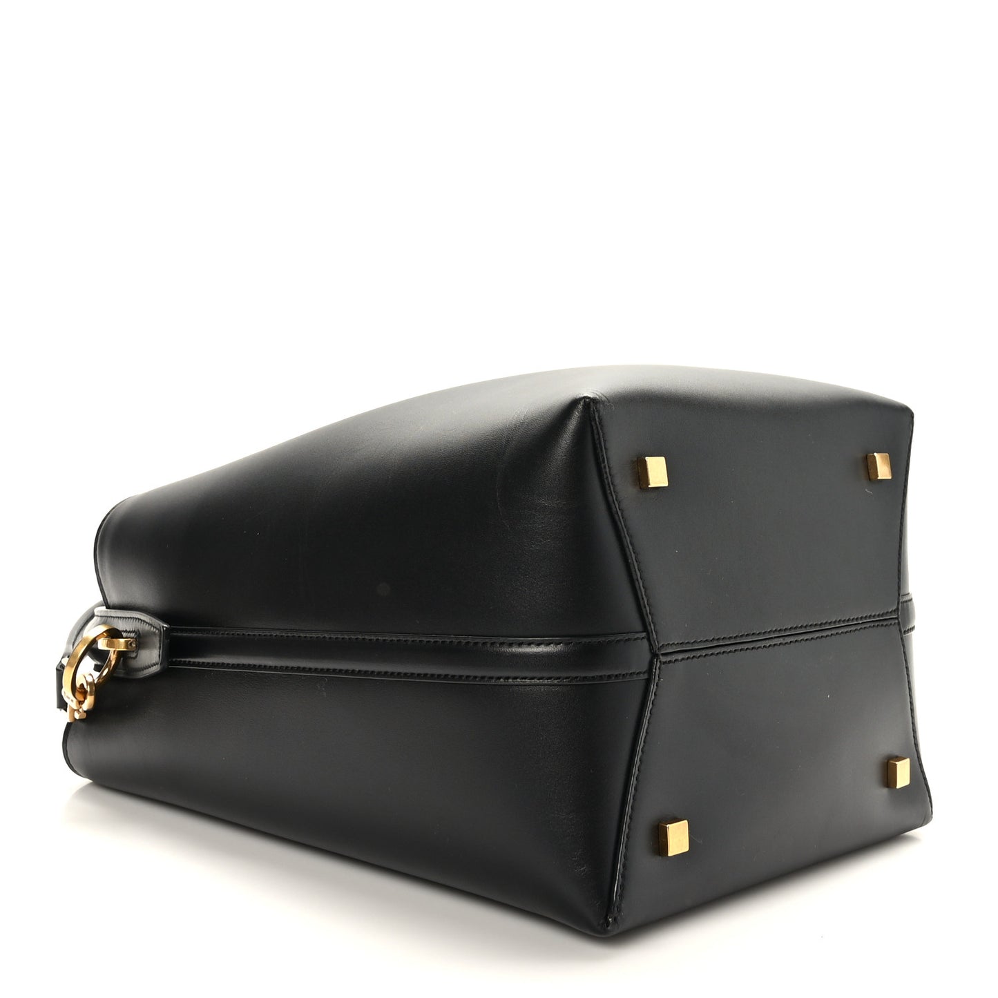 Shiny Calfskin Le 37 Bucket Bag Black