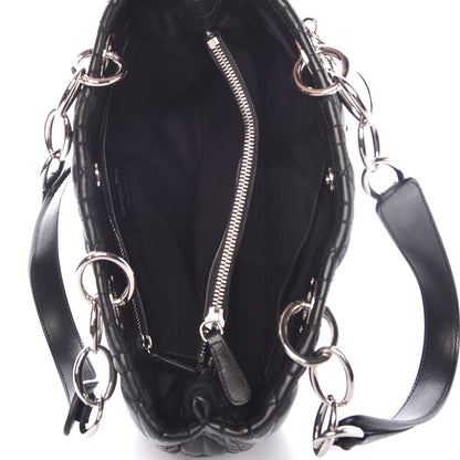 Christian Dior Lambskin Cannage Small Dior Soft Shopping Tote Black 5 of 7