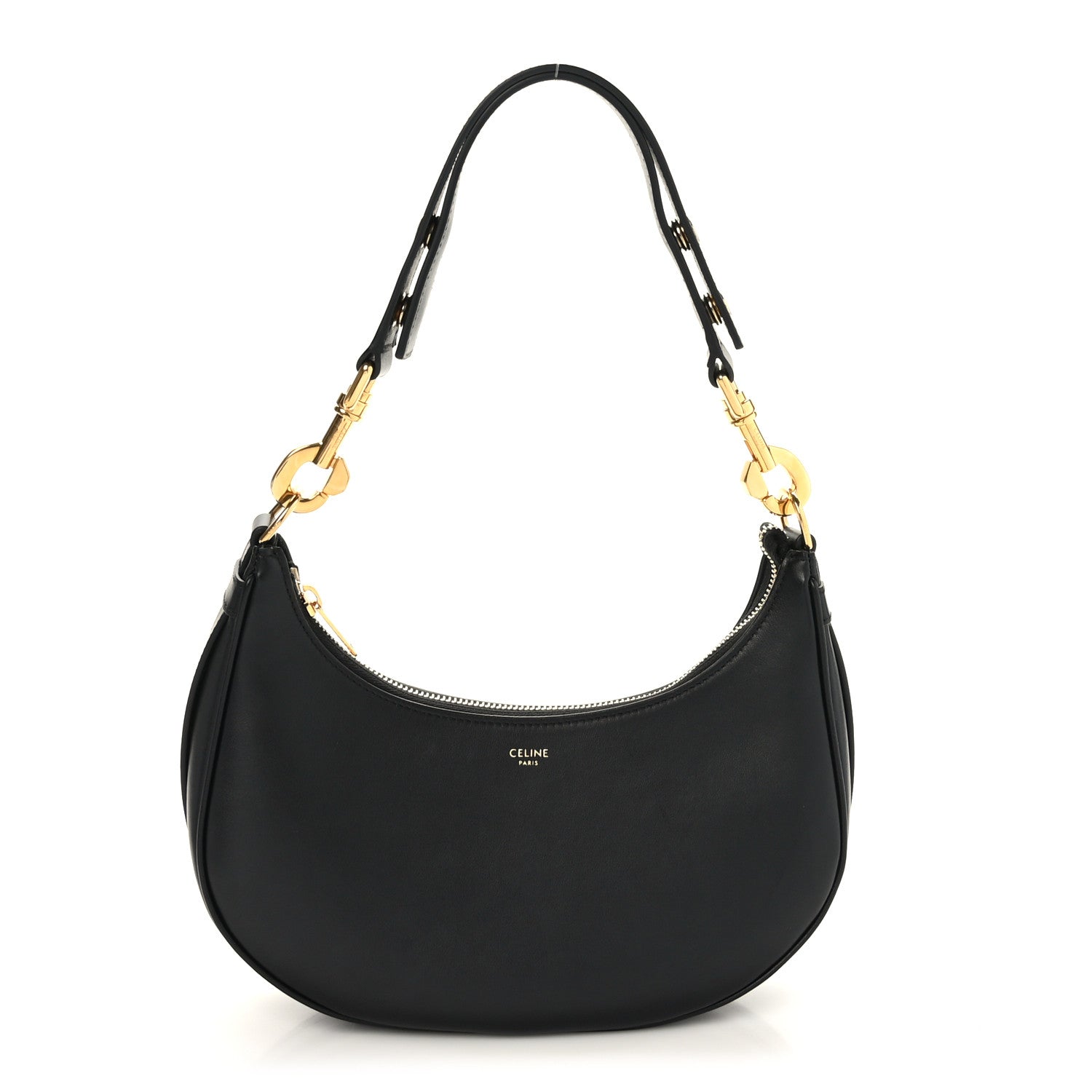 Celine Smooth Calfskin Medium Strap Ava Shoulder Bag Black 1 of 9