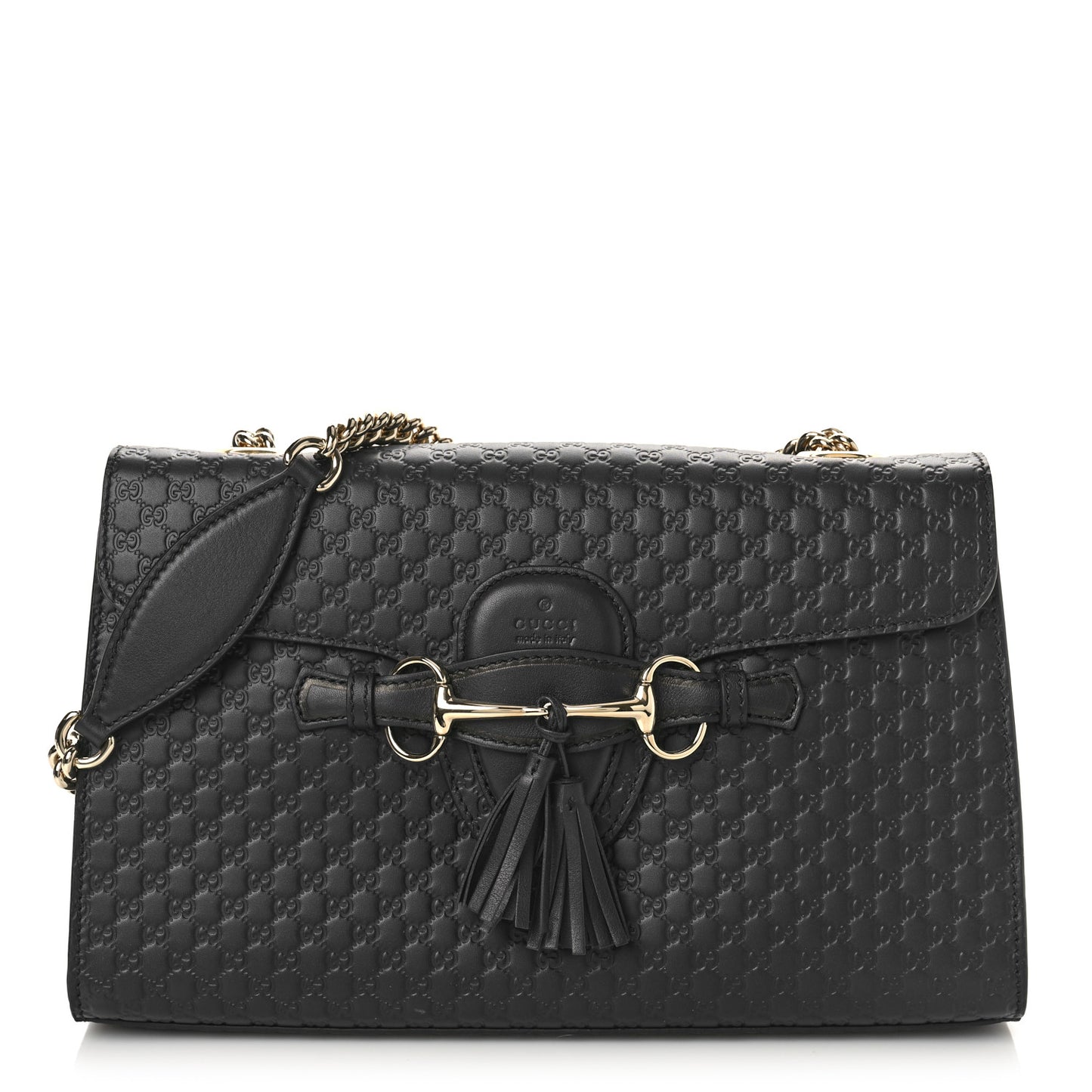 Soft Microguccissima Medium Emily Chain Shoulder Bag Blue