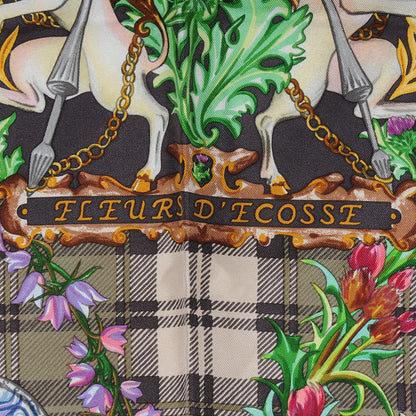 Hermes Silk Fleurs D Ecosse Scarf 90 3 of 5