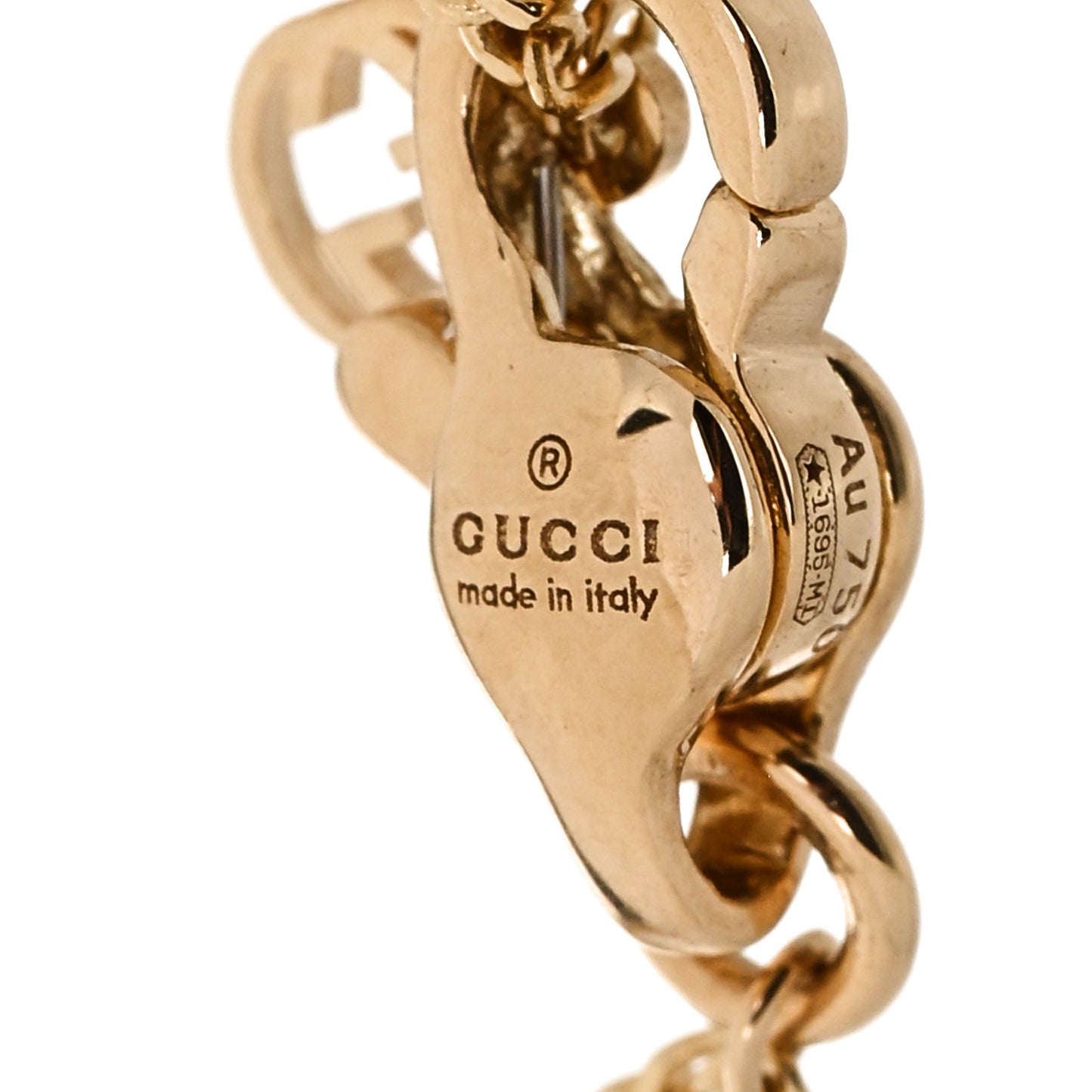 18K Yellow Gold Diamond Star GG Station Bracelet