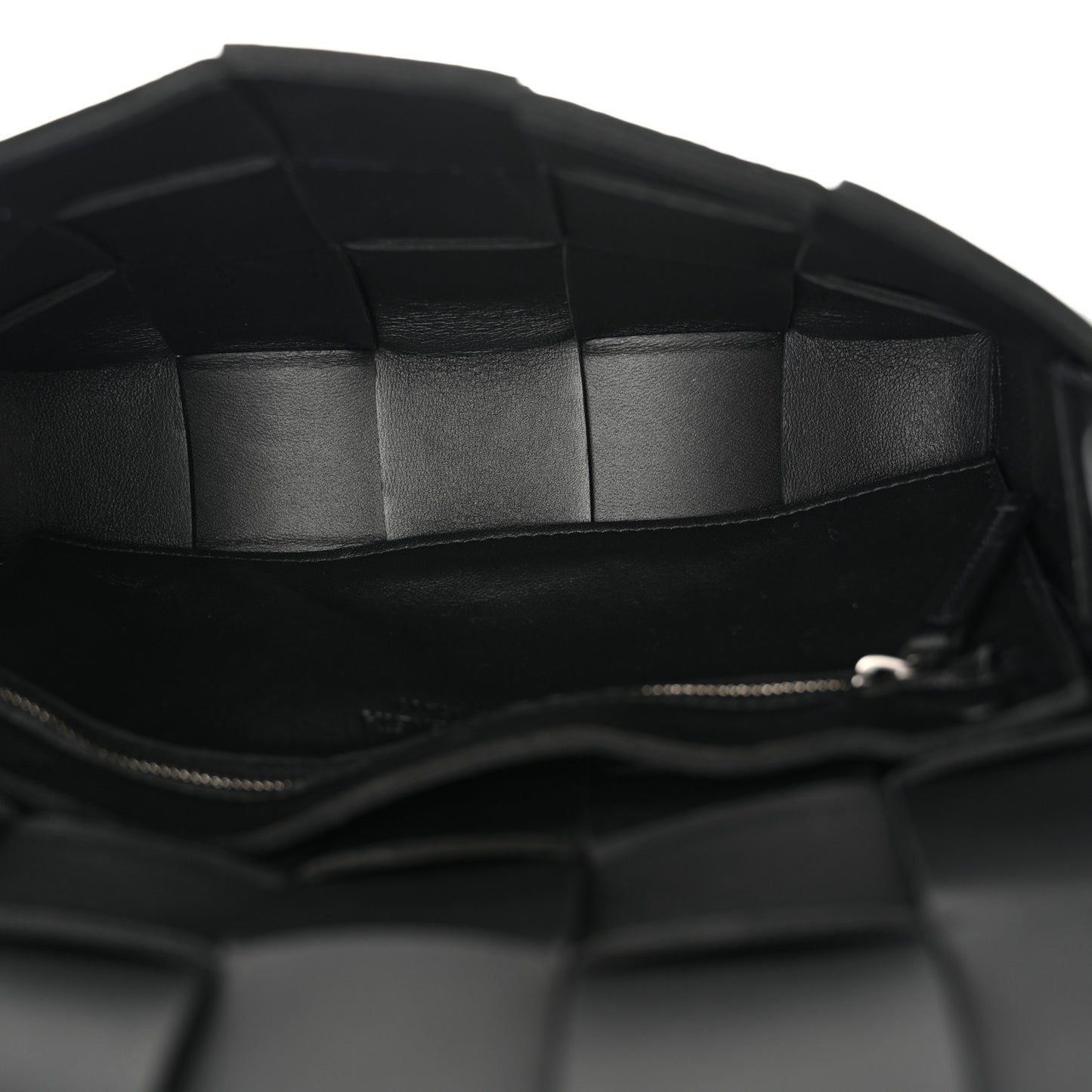 Lambskin Maxi Intrecciato Cassette Crossbody Bag Black