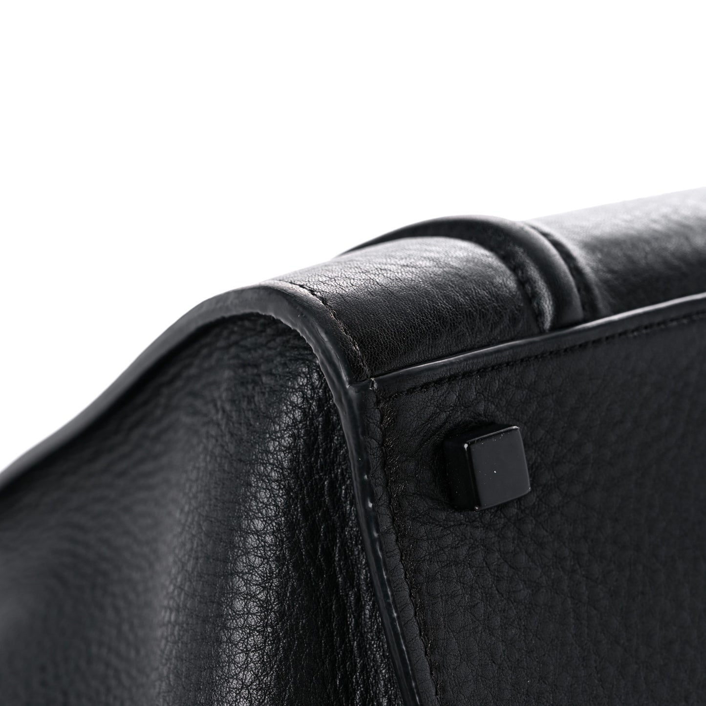 Grained Calfskin Medium Phantom Luggage Black