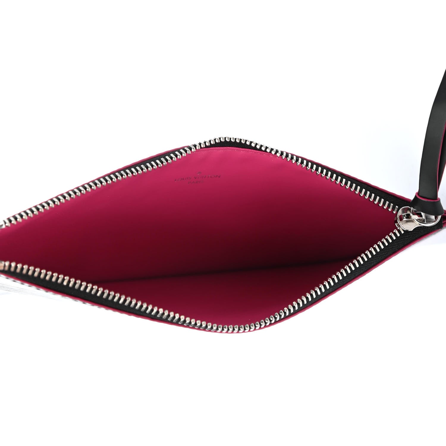 Louis Vuitton Epi Felicie Chain Wallet Zippered Insert Black Hot Pink 4 of 4