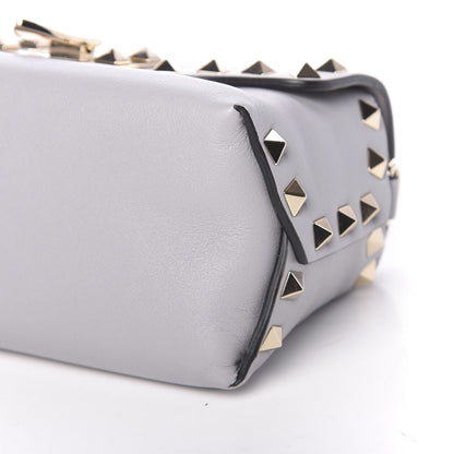 Valentino Garavani Vitello Mini Rockstud Crossbody Bag Pastel Grey 8 of 9
