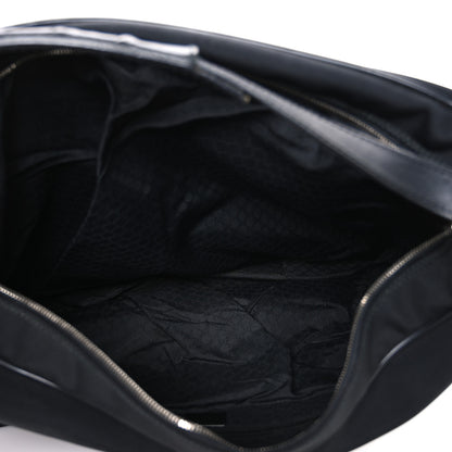 Gucci Calfskin Canvas Double Zip Large Travel Bag Black 4 of 10