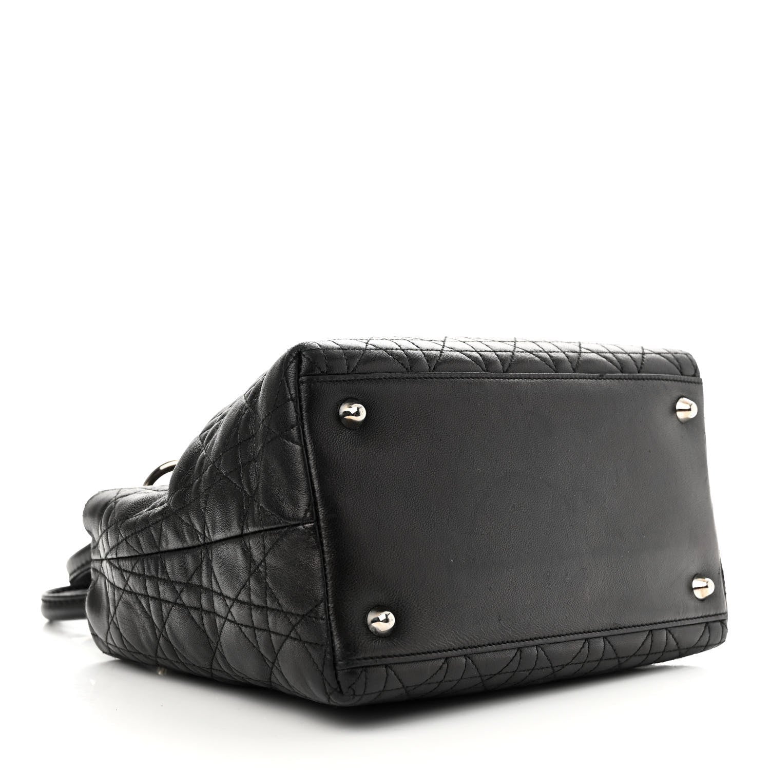 Christian Dior Lambskin Cannage Small Soft Lady Dior Tote Black 4 of 14