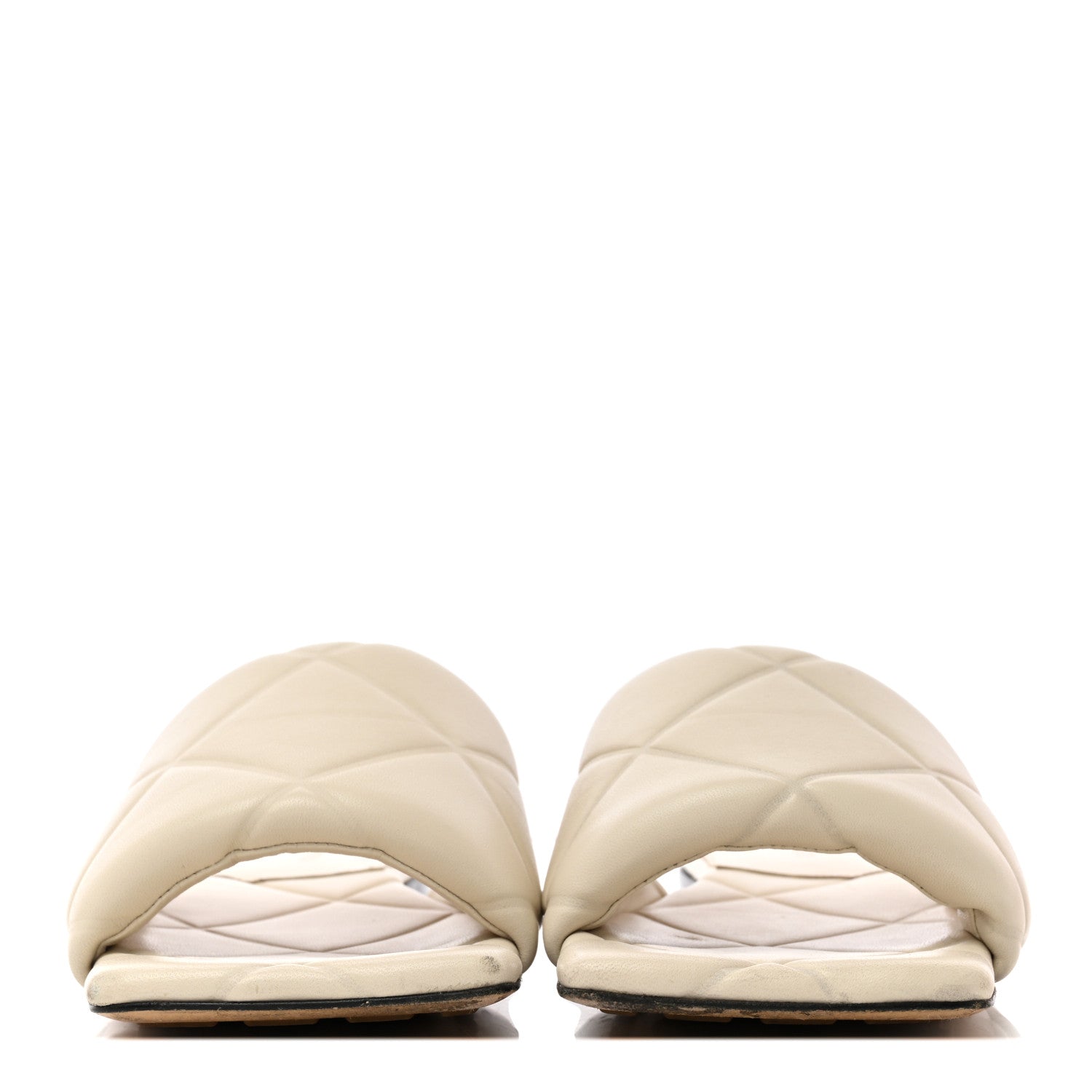 Bottega Veneta Nappa Quilted Rubber Lido Flat Sandals 38 Wax 2 of 13