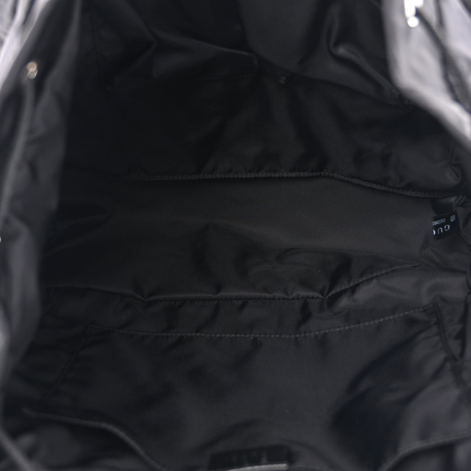Gucci Nylon Monogram Medium Light Single Buckle Backpack Black 5 of 10