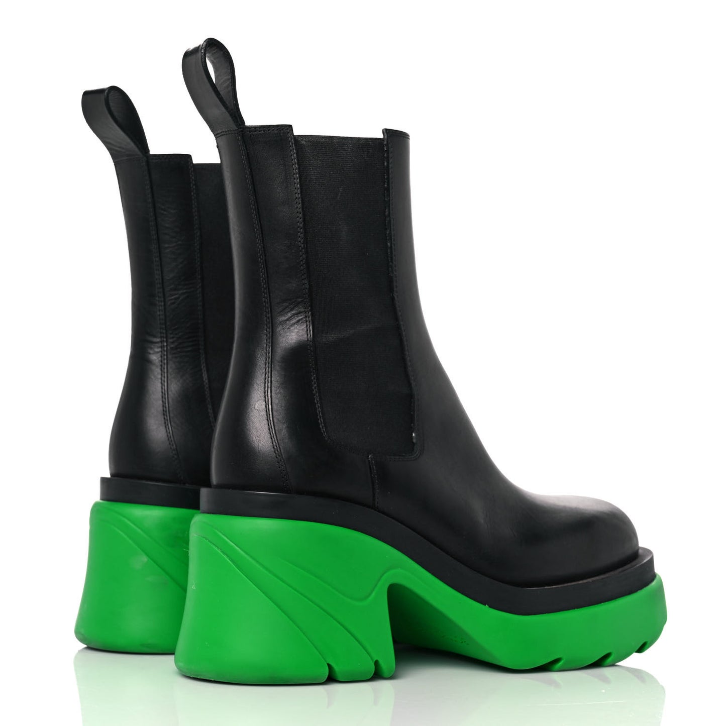 Calfskin The Flash Chelsea Boots 40.5 Black Grass