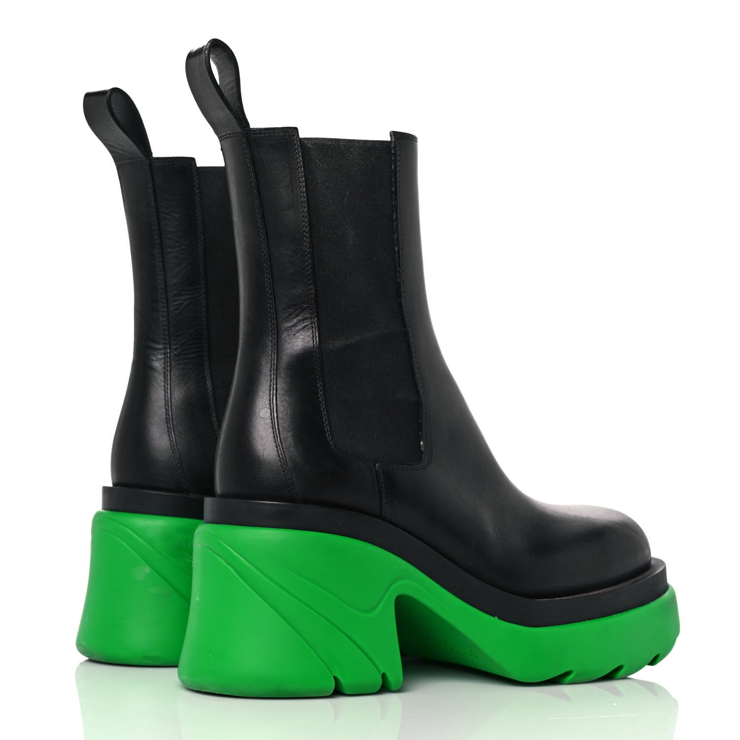 Bottega Veneta Calfskin The Flash Chelsea Boots 40.5 Black Grass 4 of 7