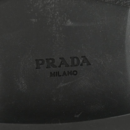 Prada Satin Crystal Metal Triangle Logo 50mm Loafers 35.5 Cristal 8 of 11