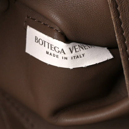 Bottega Veneta Lambskin Maxi Intreccio Small Cassette Crossbody Bag Taupe Grey 7 of 11