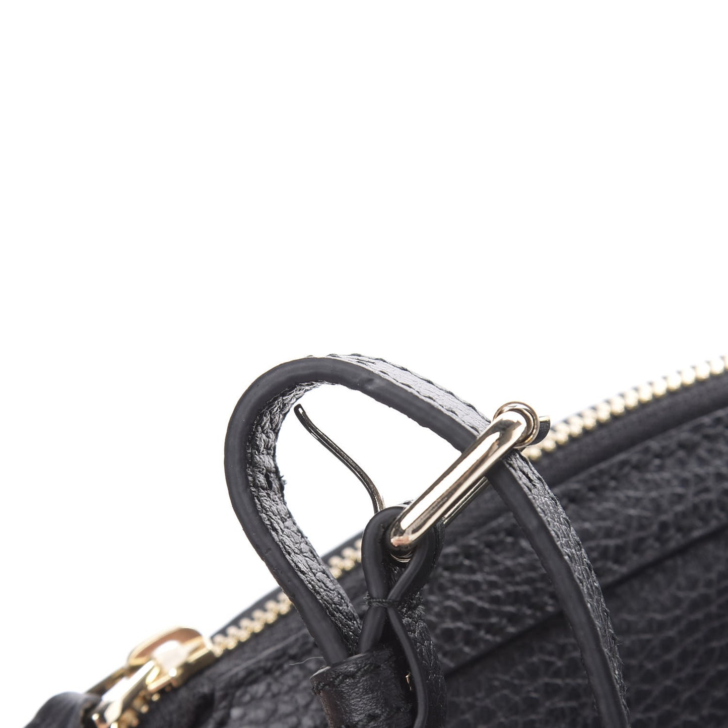 Dollar Calfskin GG Charm Dome Satchel Black