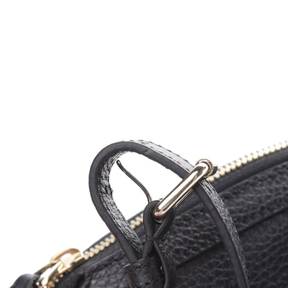 Gucci Dollar Calfskin GG Charm Dome Satchel Black 10 of 11