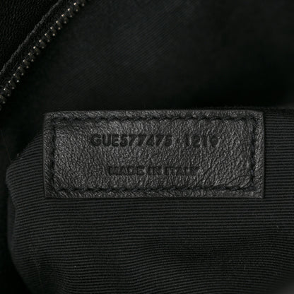 Saint Laurent Lambskin Quilted Medium Loulou Puffer Monogram Chain Satchel Black 6 of 10