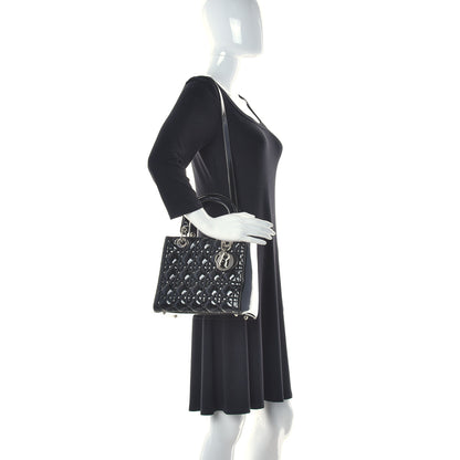 Christian Dior Patent Cannage Medium Lady Dior Black 2 of 12