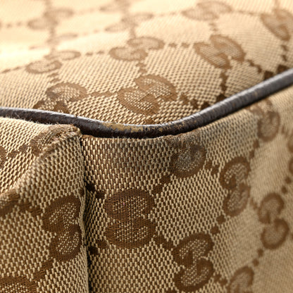 Gucci Monogram Natural Pigskin Large Diaper Bag Beige Ebony Cocoa Dark Chocolate 15 of 15
