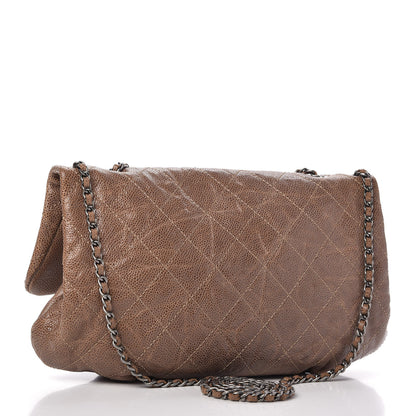 Chanel Caviar Quilted Medium Elastic Flap Brown 3 of 10