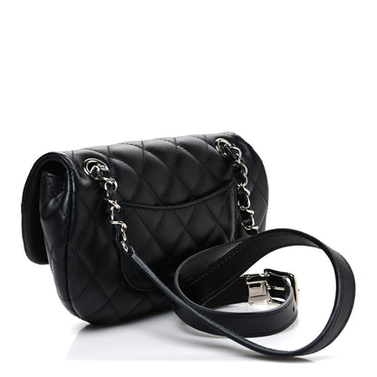 Chanel Calfskin Quilted CC Uniform Flap Belt Bag Black 3 of 12