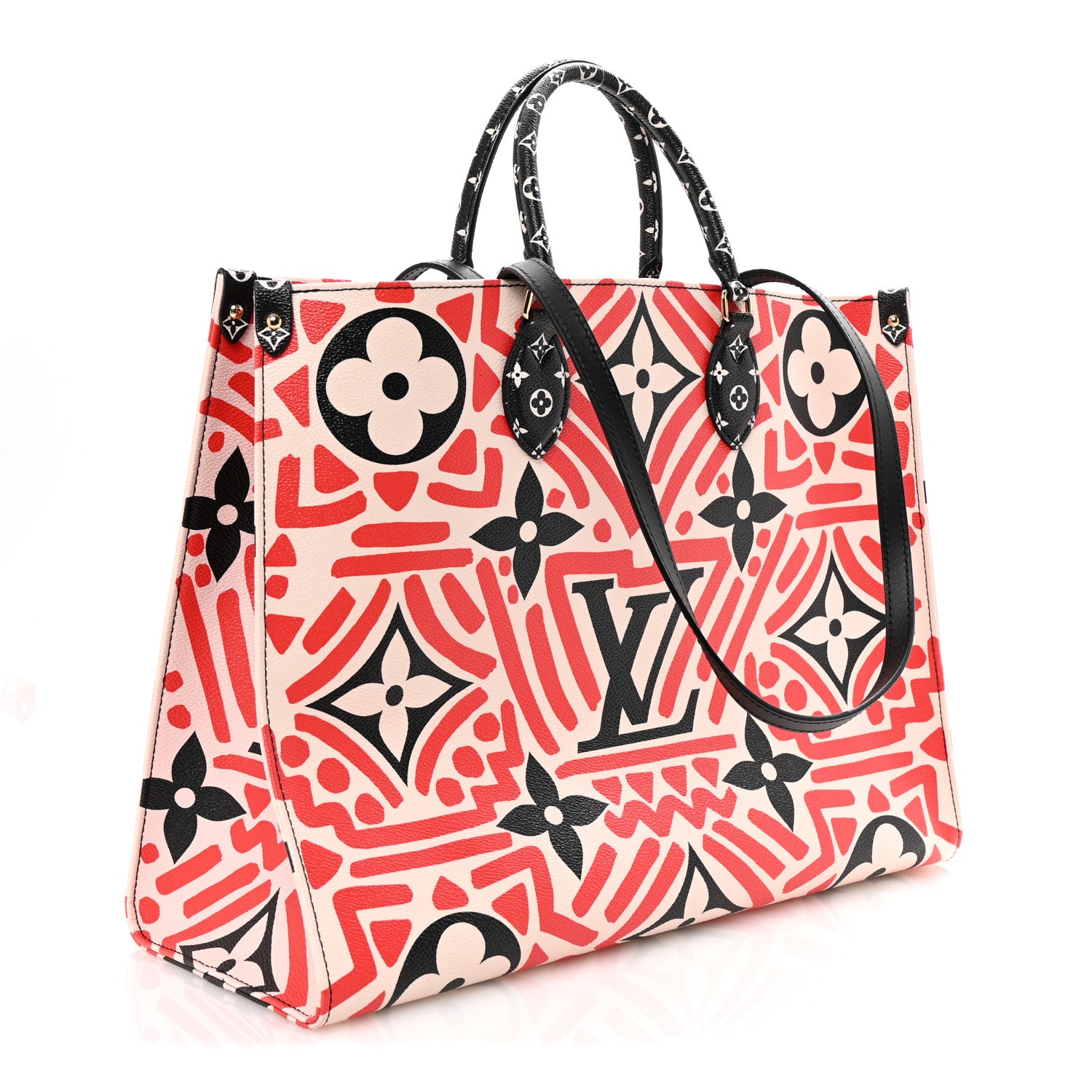 Louis Vuitton Monogram Giant Crafty Onthego GM Creme Rouge Black 3 of 9