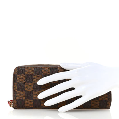 Louis Vuitton Damier Ebene Clemence Wallet Cherry 2 of 10